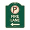 Signmission Fire Lane No Parking and Left Arrow Heavy-Gauge Aluminum Architectural Sign, 24" x 18", G-1824-24020 A-DES-G-1824-24020 - alternate 1